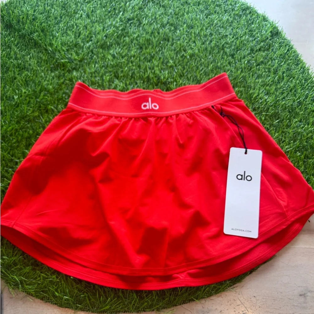 NWT ALO Yoga Match Point Tennis Skirt bright Red size xxs - sold out online - Picture 5 of 9